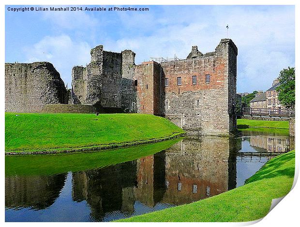 Rothesay Castle. Print by Lilian Marshall