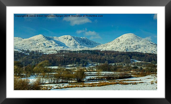 Dow Crag And Coniston Old Man Framed Mounted Print by Jamie Green