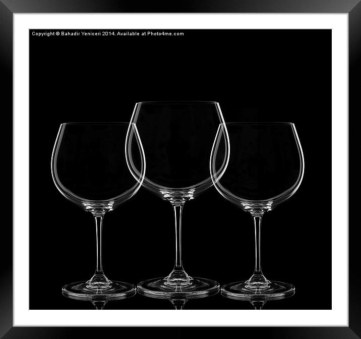 Wine Glasses Framed Mounted Print by Bahadir Yeniceri