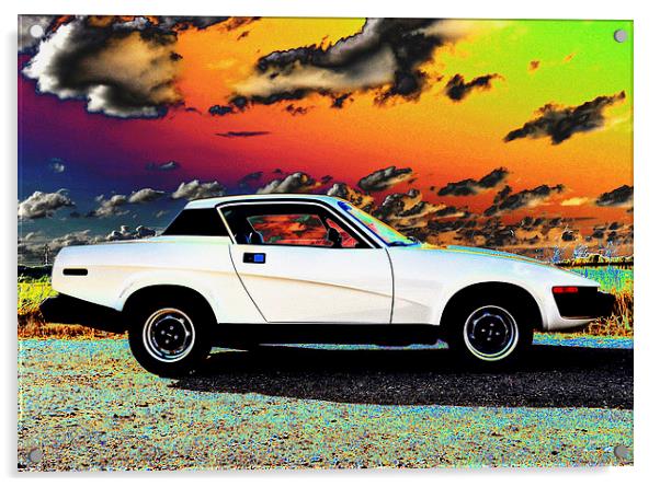 TR7 Triumph! Acrylic by michelle rook