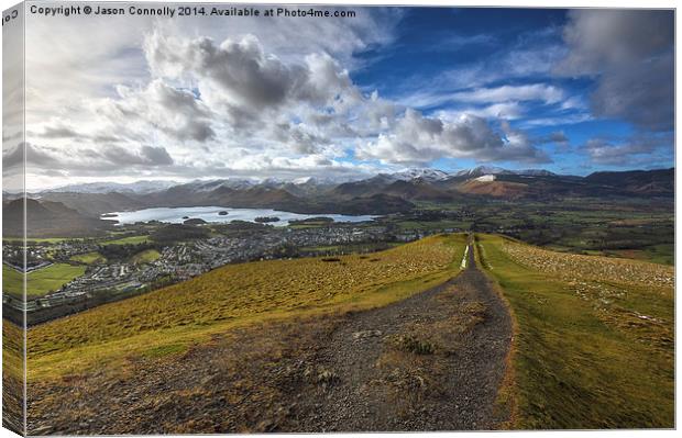 The Road To Derwentwater Canvas Print by Jason Connolly