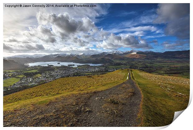 The Road To Derwentwater Print by Jason Connolly