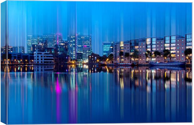 Docklands in motion Canvas Print by kev bates