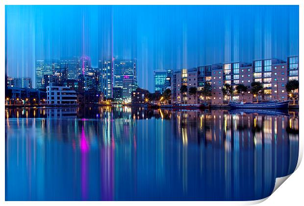 Docklands in motion Print by kev bates