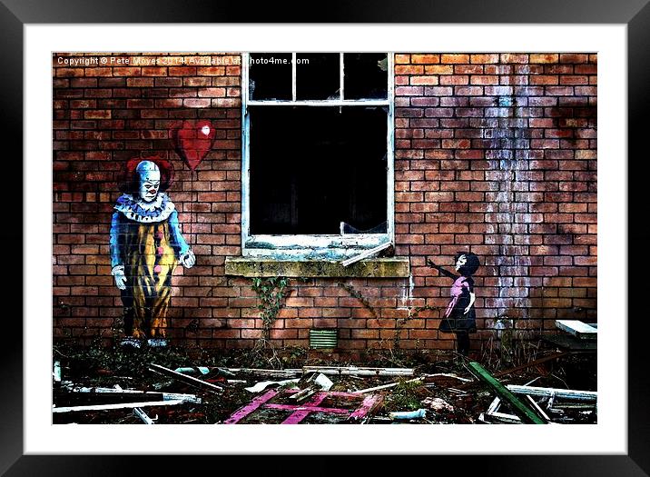 Clown with a heart Framed Mounted Print by Pete Moyes