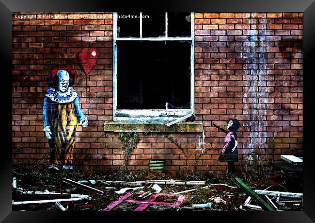 Clown with a heart Framed Print by Pete Moyes