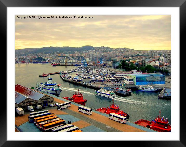 The Bustling Harbour of Civitavecchia Framed Mounted Print by Bill Lighterness
