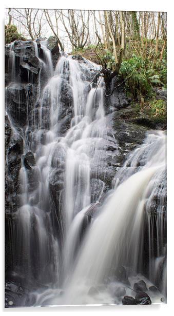 Fairlie Castle Waterfall Acrylic by Geo Harris