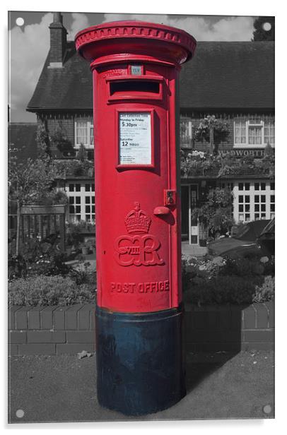 Edward VIII Postbox Acrylic by Joyce Storey
