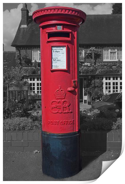 Edward VIII Postbox Print by Joyce Storey