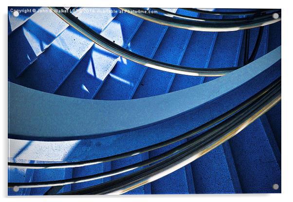 Blue Stairs Acrylic by John B Walker LRPS