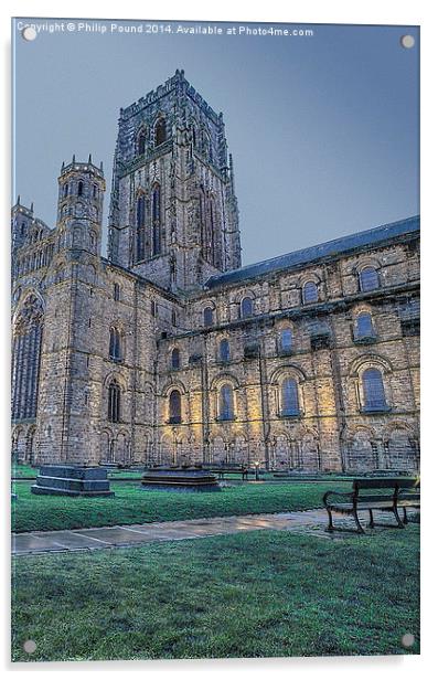 Durham Cathedral Early Morning Acrylic by Philip Pound