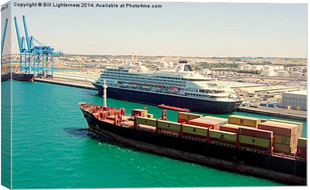 Ships that pass in the port ! Canvas Print by Bill Lighterness