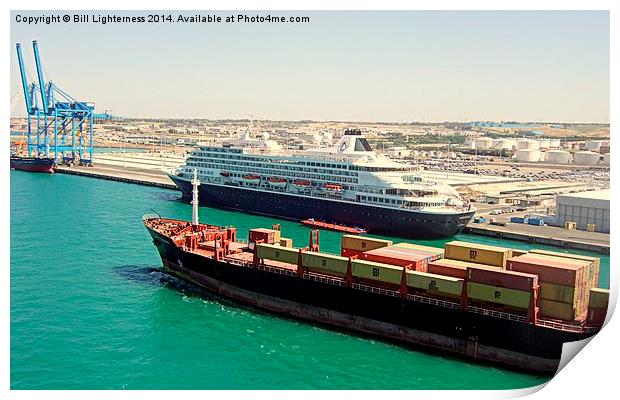 Ships that pass in the port ! Print by Bill Lighterness