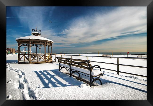 Winter on the Boardwalk Framed Print by Kevin Ainslie
