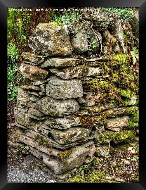 Drystone Wall Framed Print by Andy Huntley