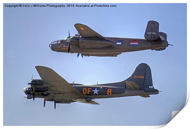 B-25J Mitchell And B17 