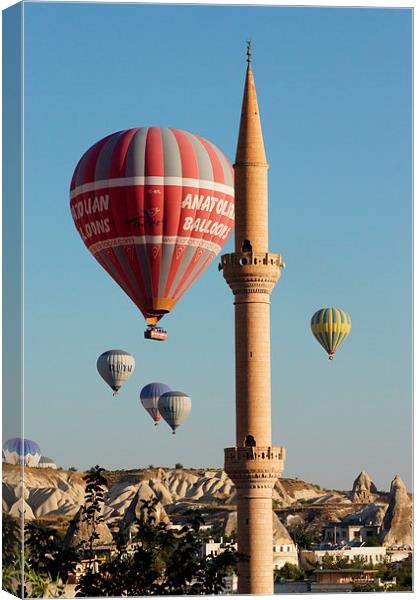 Hot Air Balloons, Cappadocia, Turkey Canvas Print by Geoffrey Higges