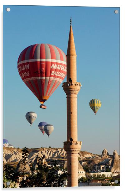 Hot Air Balloons, Cappadocia, Turkey Acrylic by Geoffrey Higges