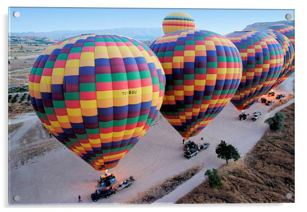 Hot Air Balloons, Goreme, Turkey Acrylic by Geoffrey Higges