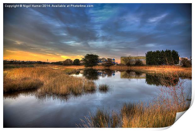 Bembridge Lagoons Print by Wight Landscapes