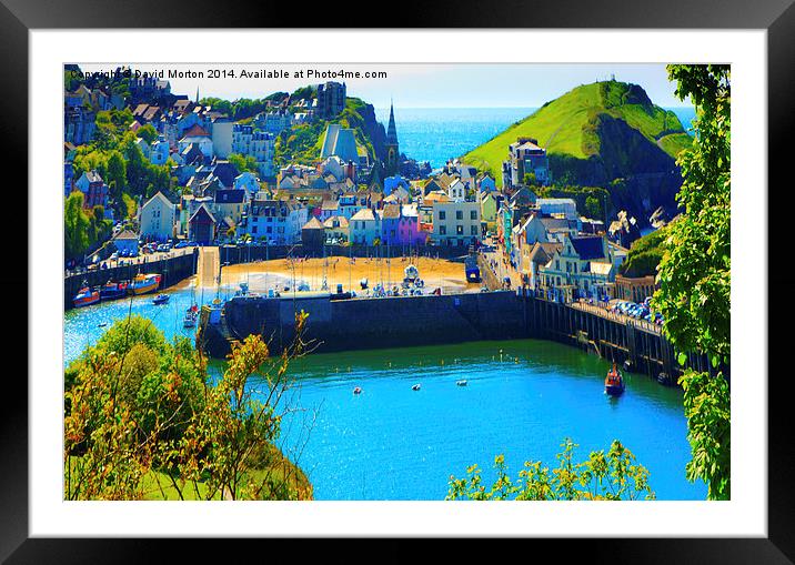 Ilfracombe Harbour Framed Mounted Print by David Morton
