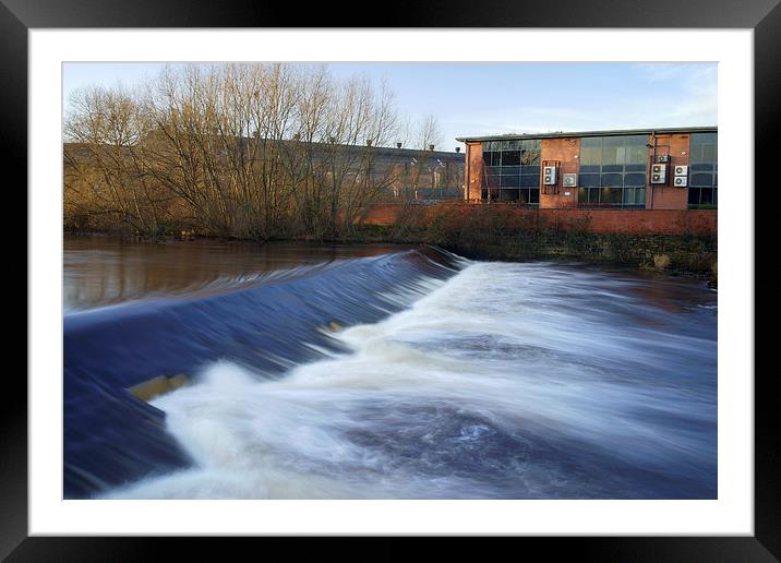 Brightside Weir Framed Mounted Print by Darren Galpin