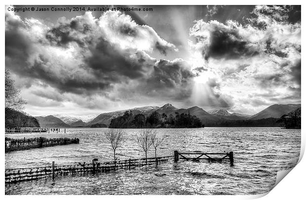 Derwentwater, Cumbria Print by Jason Connolly