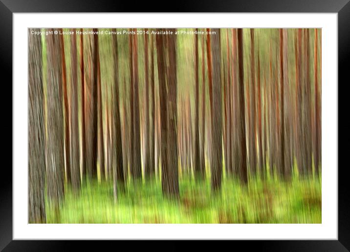 The Woods in Autumn Framed Mounted Print by Louise Heusinkveld