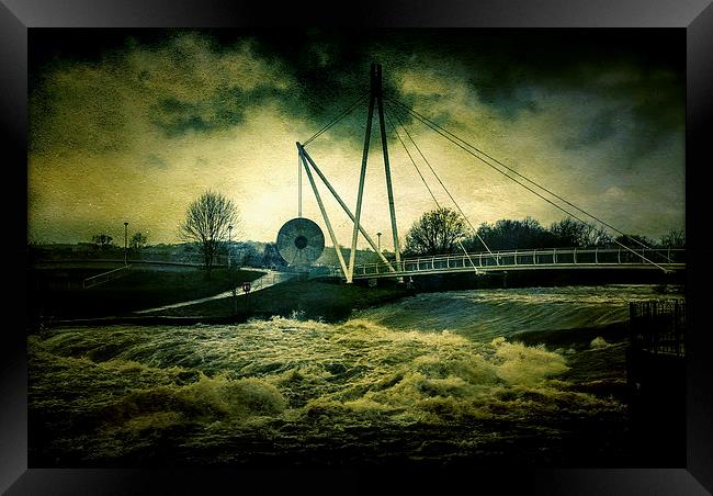 Wind,water & a bridge Framed Print by Andy dean