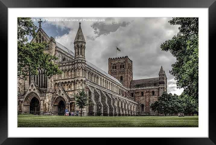 St Albans Cathedral Framed Mounted Print by Philip Pound