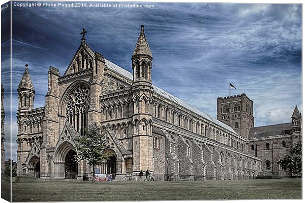 St Albans Cathedral Building Canvas Print by Philip Pound