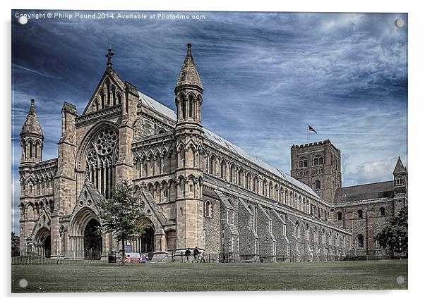 St Albans Cathedral Building Acrylic by Philip Pound