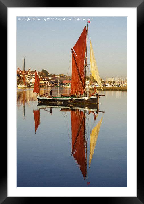 Plane sailing on calm water Framed Mounted Print by Brian Fry