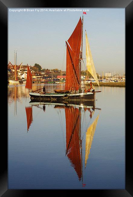 Plane sailing on calm water Framed Print by Brian Fry