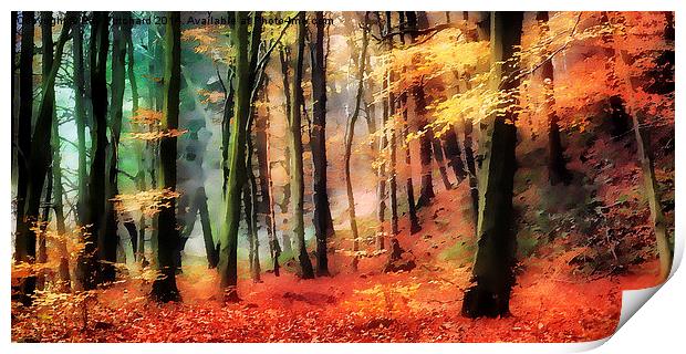 Painted Woods Print by Ray Pritchard