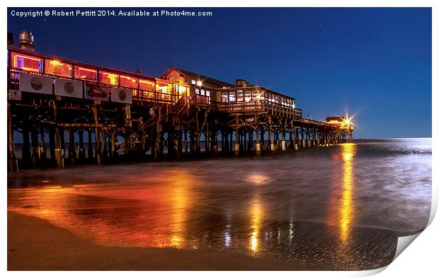 Cocoa Beach Pier Print by Robert Pettitt