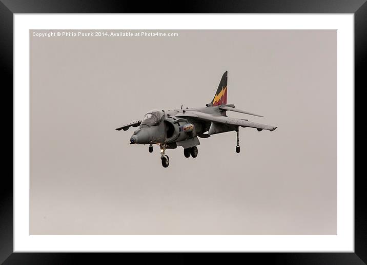 Harrier Jump Jet Framed Mounted Print by Philip Pound