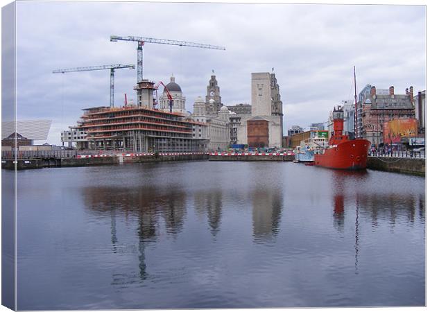 Liverpool - Canning Dock Canvas Print by Shoshan Photography 