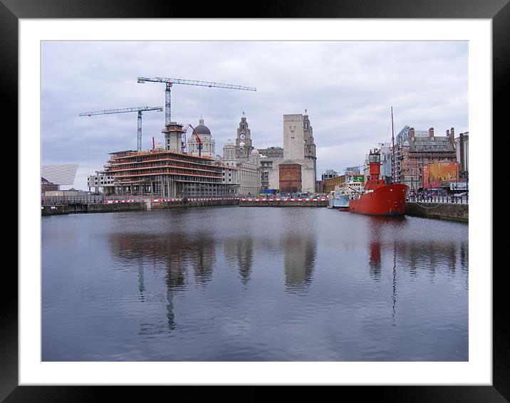 Liverpool - Canning Dock Framed Mounted Print by Shoshan Photography 