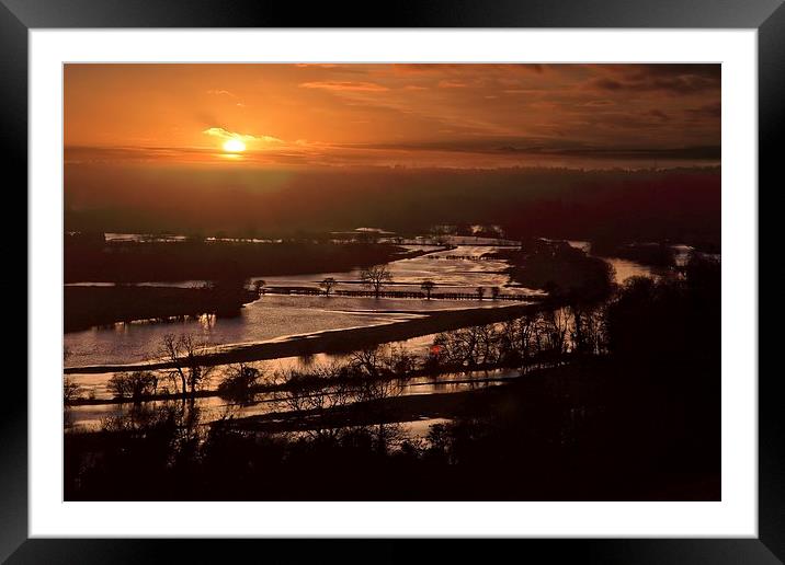 River Thames in Flood II Framed Mounted Print by Ceri Jones