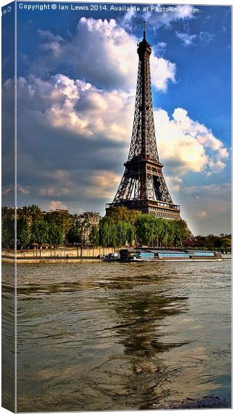 Across the Seine Canvas Print by Ian Lewis