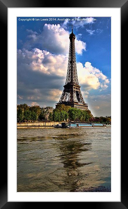 Across the Seine Framed Mounted Print by Ian Lewis