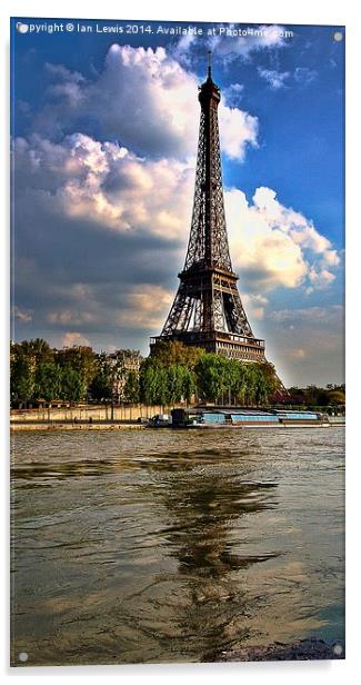 Across the Seine Acrylic by Ian Lewis