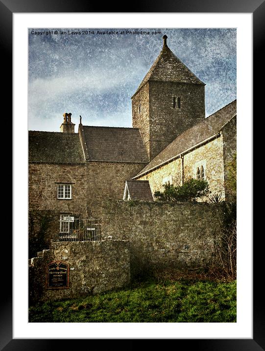 Priory Church Penmon Anglesey Framed Mounted Print by Ian Lewis