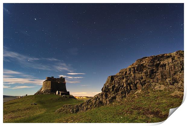Lindisfarne - Only Moonlight Print by Paul Appleby