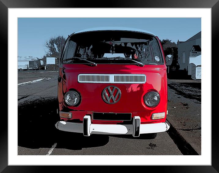VW Campervan Framed Mounted Print by Bill Simpson