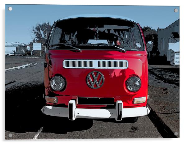 VW Campervan Acrylic by Bill Simpson