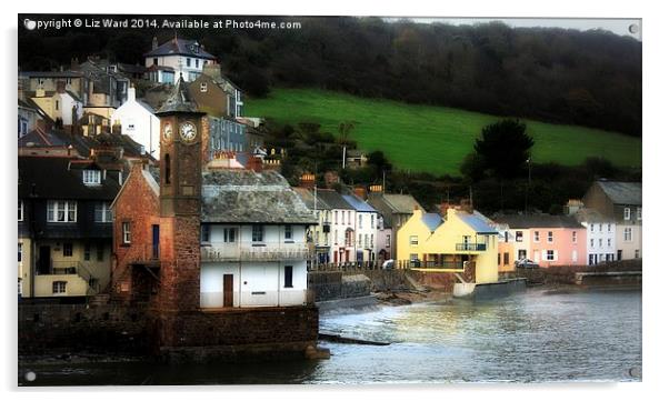 Kingsand Clock Tower Acrylic by Liz Ward