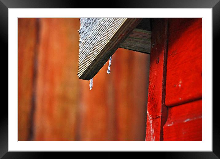 snow on the roof Framed Mounted Print by sarah jane